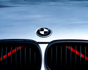 White and Gloss Black Badge Emblem Over lays BMW